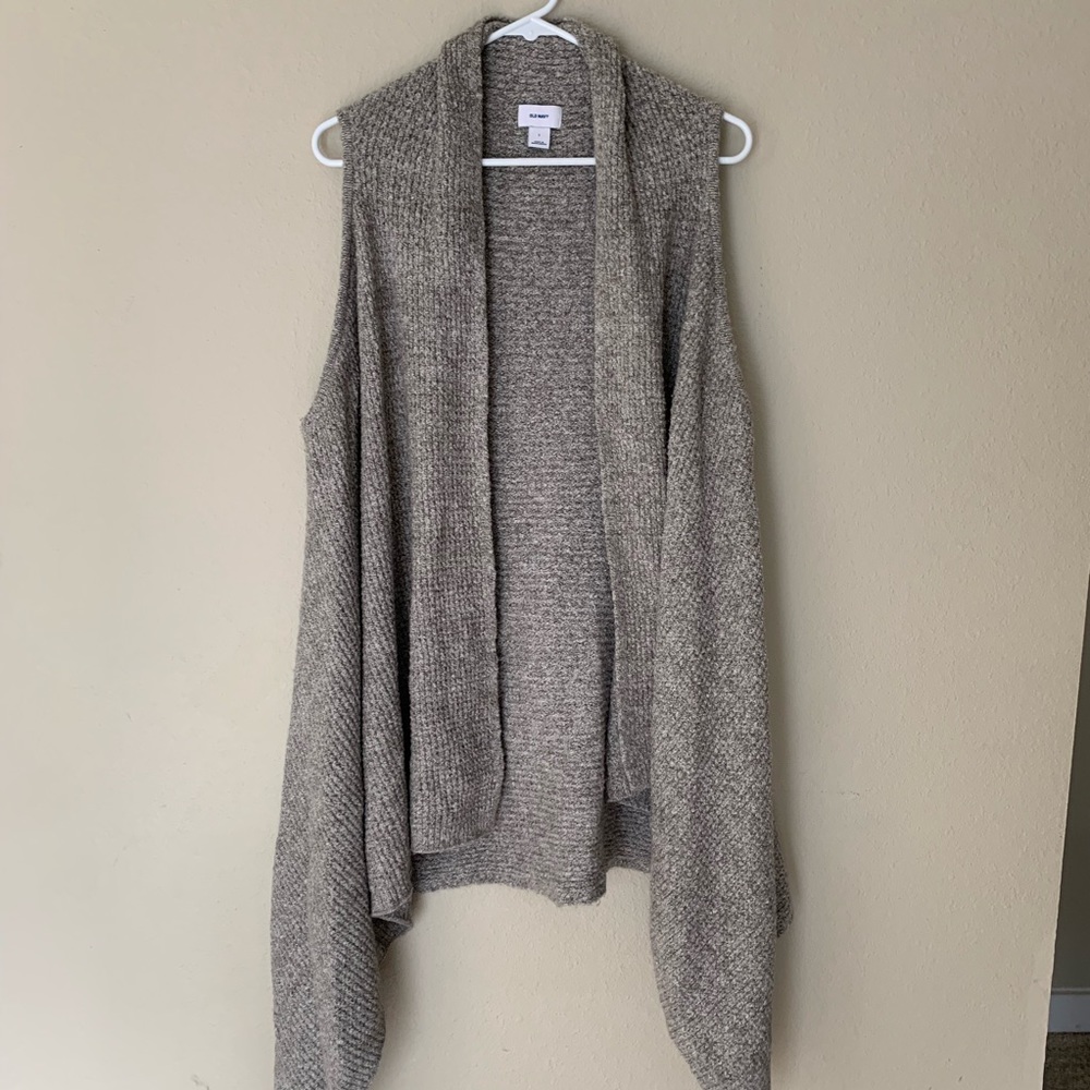Gray Cardigan Vest